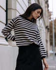 SIERRA STRIPE JUMPER - BLACK/STONE